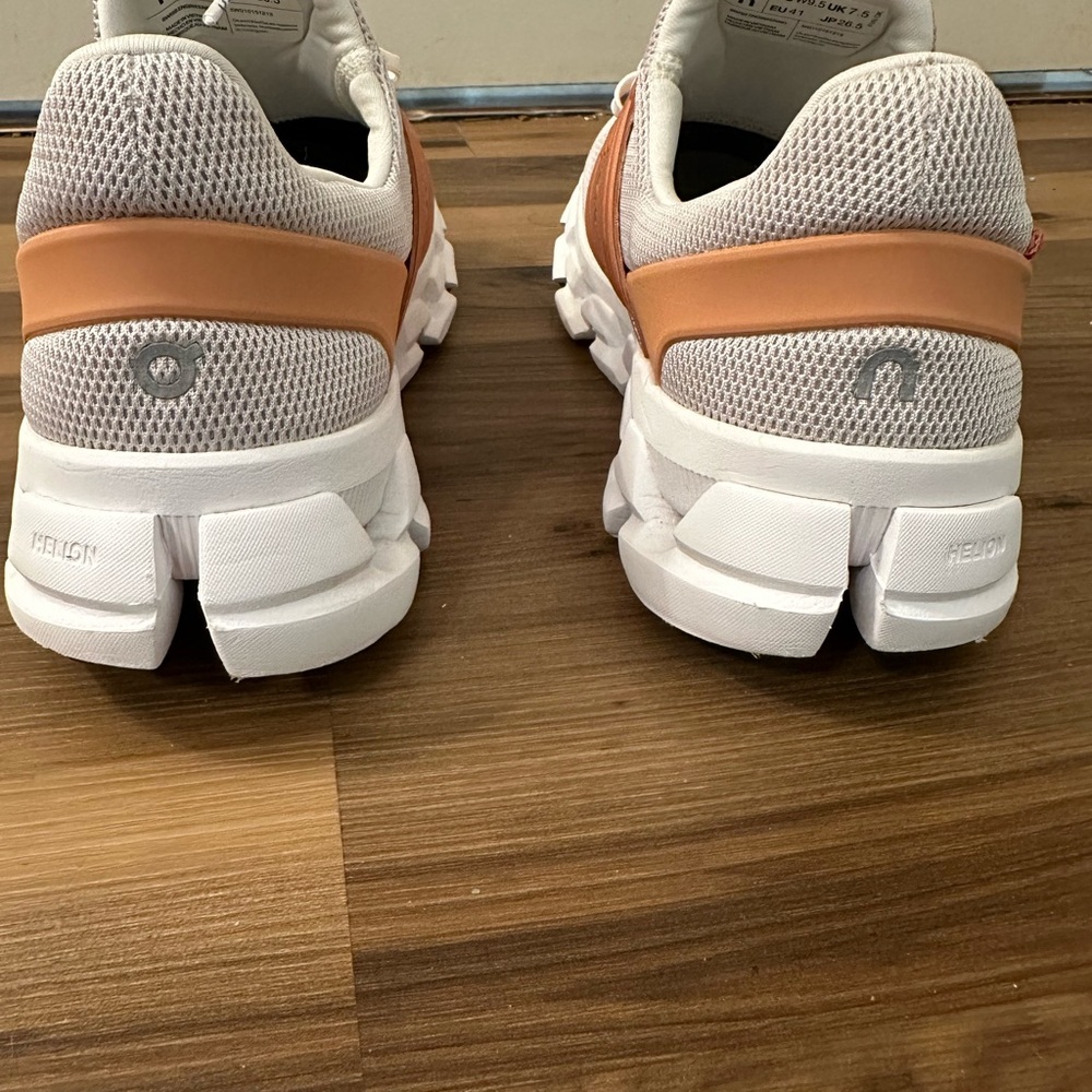 Women's Athletic Shoes in White and Tan